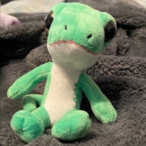Green and White Plush Geico Gecko Toy